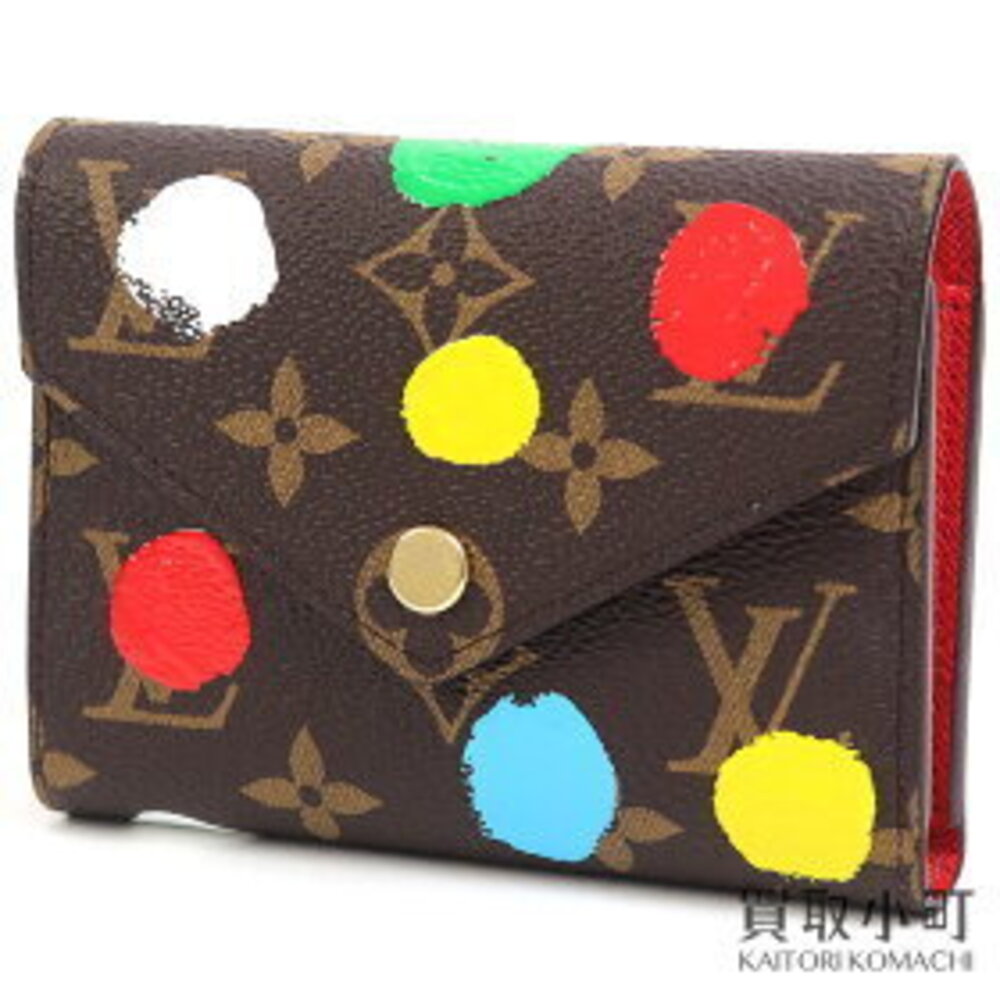 Louis Vuitton LVYK Portefeuille Wallet Victorine Infinity Dot Painted Trifold LV